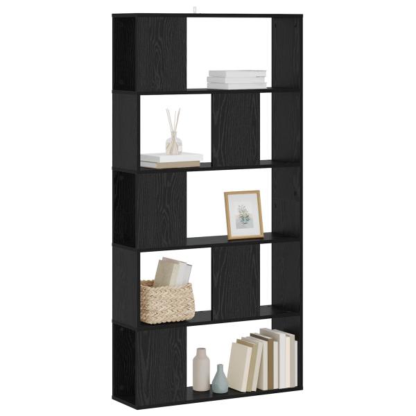 Bücherregal Schwarz Eichen-Optik 80,5 x 23,5 x 162,5 cm PB