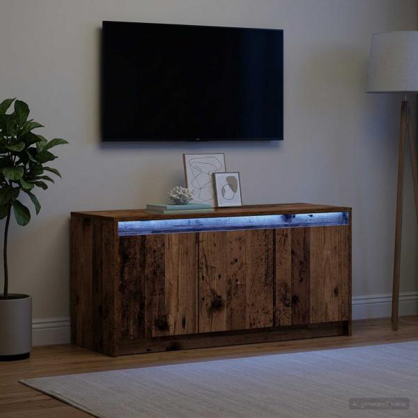 ARDEBO.de - TV-Schränk 100 x 34 x 50 cm Altholz Holzwerkstoff