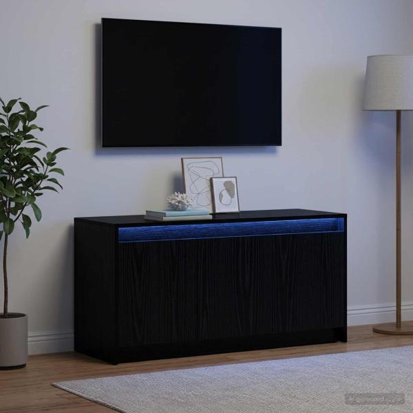 ARDEBO.de - TV-Schränk 100 x 34 x 50 cm Schwarze Eiche Holzwerkstoff