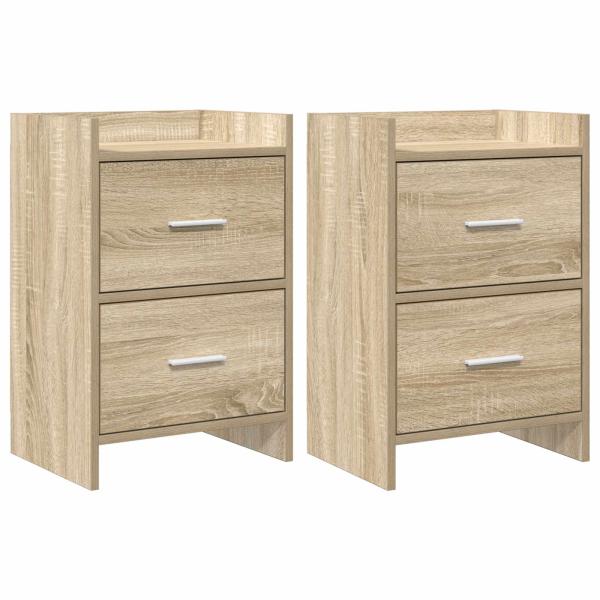 ARDEBO.de - Nachttische 2 stk. Sonoma-Eiche 40 x 30 x 60 cm Holzwerkstoff