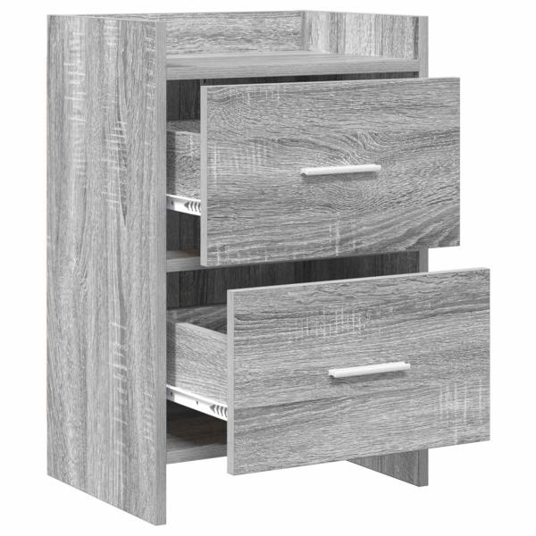 Nachttische 2 stk. Grau Sonoma 40 x 30 x 60 cm Holzwerkstoff