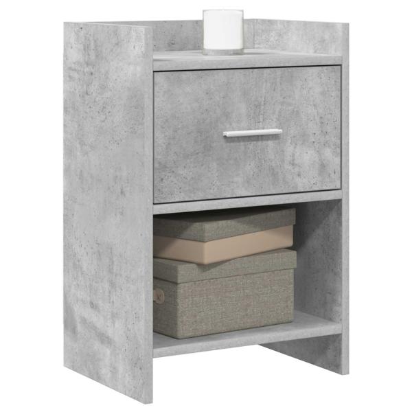 Nachttische 2 stk. Betongrau 40 x 30 x 60 cm Holzwerkstoff