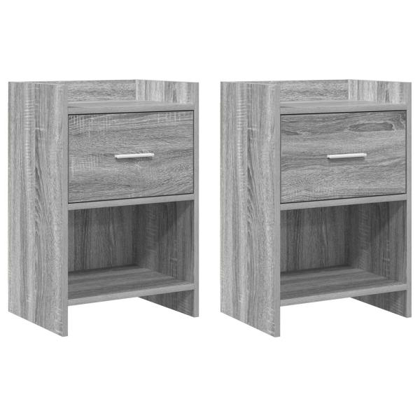 Nachttische 2 stk. Grau Sonoma 40 x 30 x 60 cm Holzwerkstoff