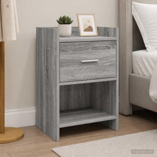 Nachttische 2 stk. Grau Sonoma 40 x 30 x 60 cm Holzwerkstoff