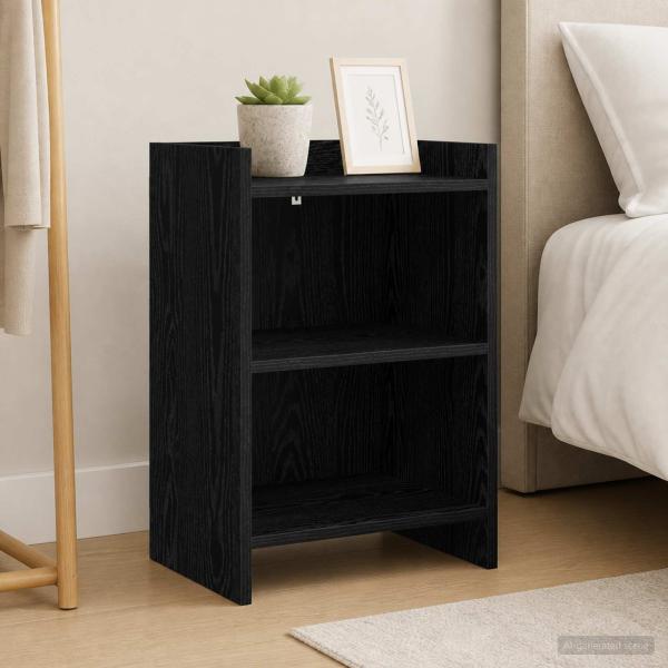 ARDEBO.de - Nachttische Schwarze Eiche 40 x 30 x 60 cm Holzwerkstoff
