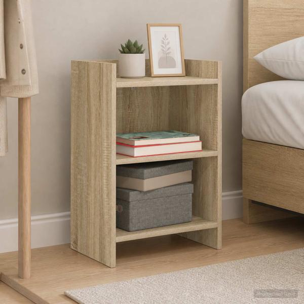 ARDEBO.de - Nachttische Sonoma-Eiche 40 x 30 x 60 cm Holzwerkstoff