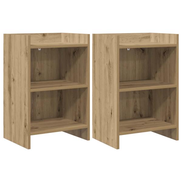 ARDEBO.de - Nachttische 2 stk. Artisan-Eiche 40 x 30 x 60 cm Holzwerkstoff