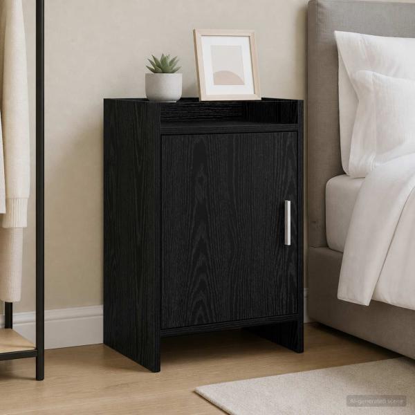ARDEBO.de - Nachttische 2 stk. Schwarze Eiche 40 x 30 x 60 cm Holzwerkstoff