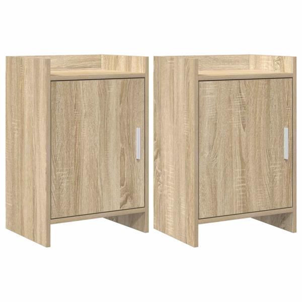 ARDEBO.de - Nachttische 2 stk. Sonoma-Eiche 40 x 30 x 60 cm Holzwerkstoff