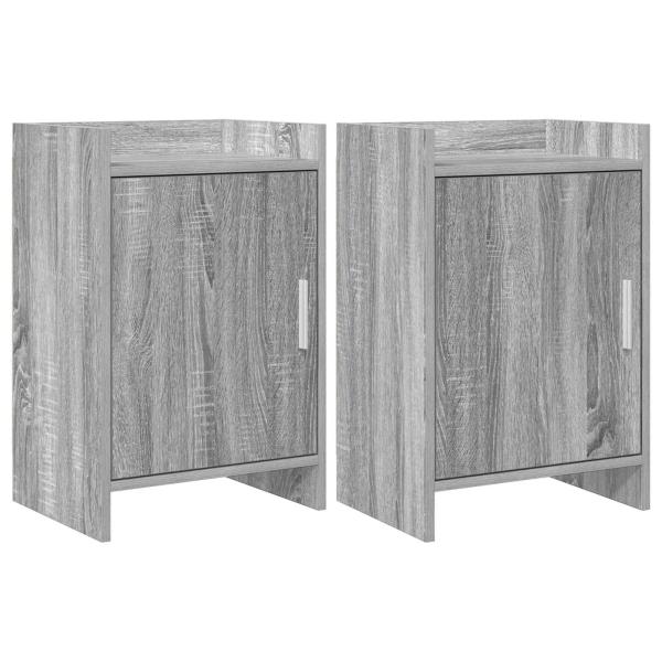 ARDEBO.de - Nachttische 2 stk. Grau Sonoma 40 x 30 x 60 cm Holzwerkstoff