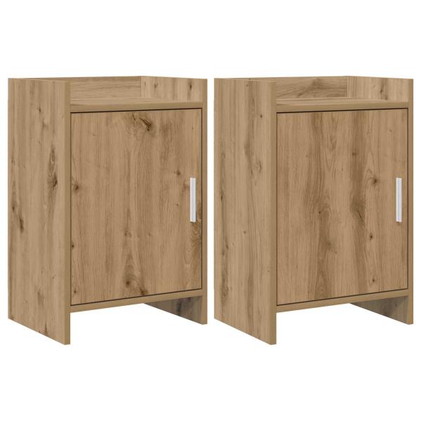 ARDEBO.de - Nachttische 2 stk. Artisan-Eiche 40 x 30 x 60 cm Holzwerkstoff