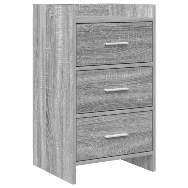 ARDEBO.de - Nachttische Grau Sonoma 40 x 36 x 70 cm Holzwerkstoff