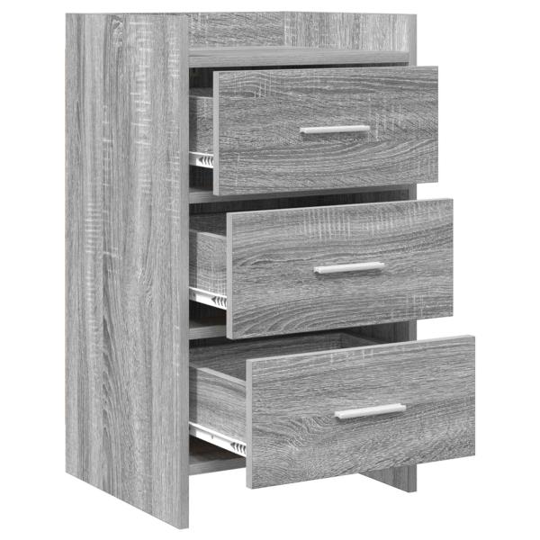 Nachttische Grau Sonoma 40 x 36 x 70 cm Holzwerkstoff
