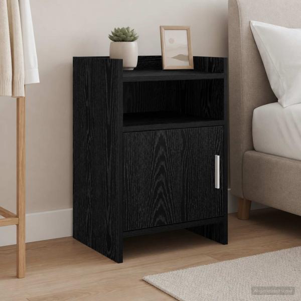 ARDEBO.de - Nachttische Schwarze Eiche 40 x 36 x 60 cm Holzwerkstoff
