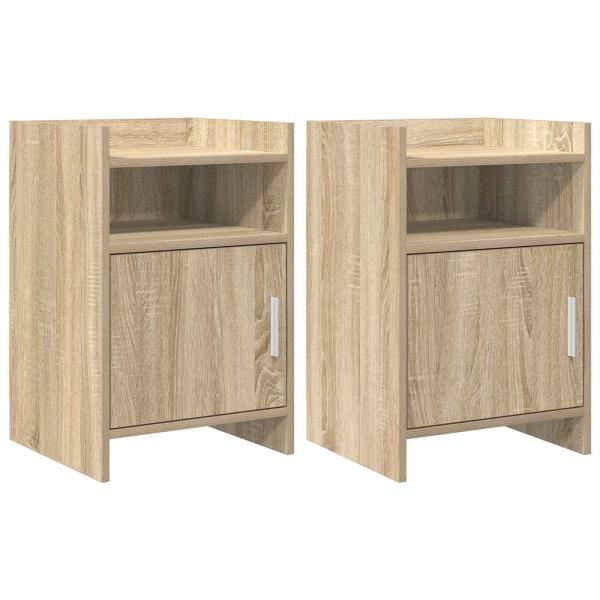 ARDEBO.de - Nachttische 2 stk. Sonoma-Eiche 40 x 36 x 60 cm Holzwerkstoff