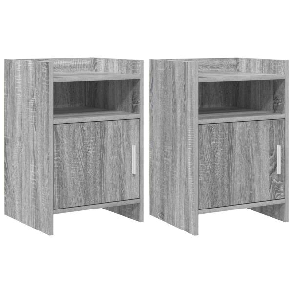 ARDEBO.de - Nachttische 2 stk. Grau Sonoma 40 x 36 x 60 cm Holzwerkstoff