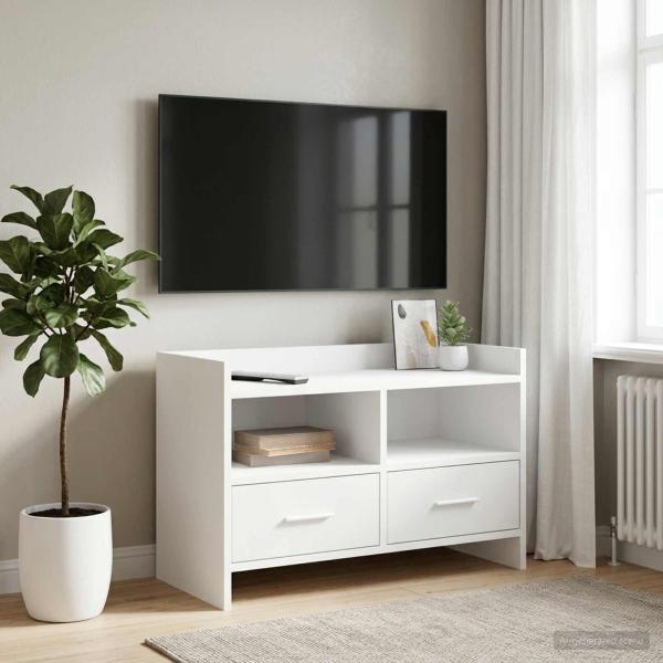 ARDEBO.de - TV-Schränk 71,5 x 33 x 47 cm Weiß Holzwerkstoff