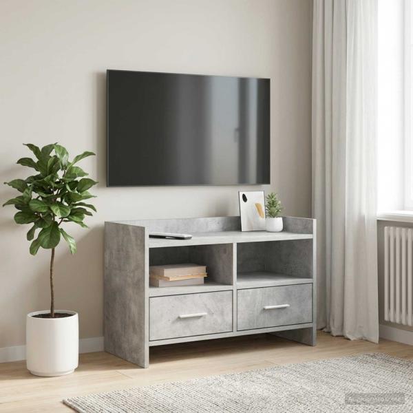 ARDEBO.de - TV-Schränk 71,5 x 33 x 47 cm Betongrau Holzwerkstoff