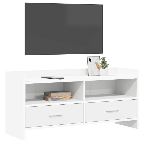 TV-Schränk 100 x 33 x 47 cm Weiß Holzwerkstoff