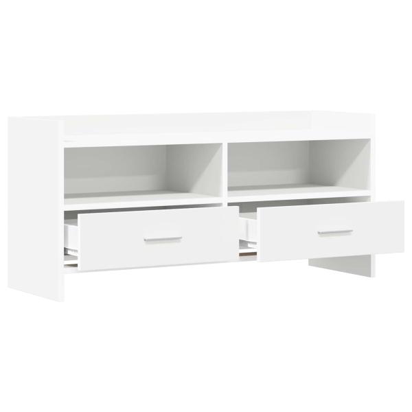 TV-Schränk 100 x 33 x 47 cm Weiß Holzwerkstoff