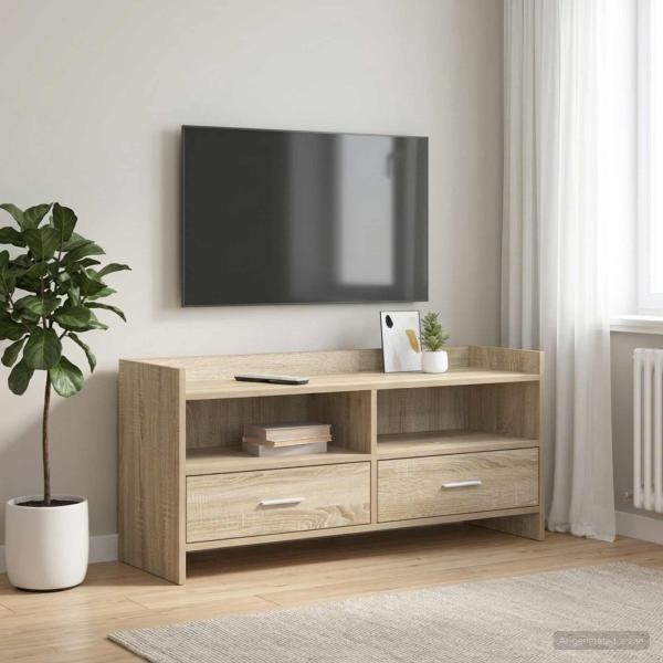 ARDEBO.de - TV-Schränk 100 x 33 x 47 cm Sonoma-Eiche Holzwerkstoff