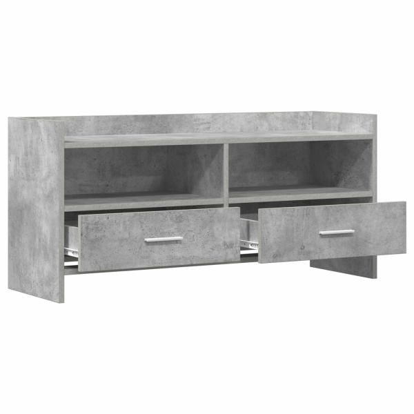 TV-Schränk 100 x 33 x 47 cm Betongrau Holzwerkstoff