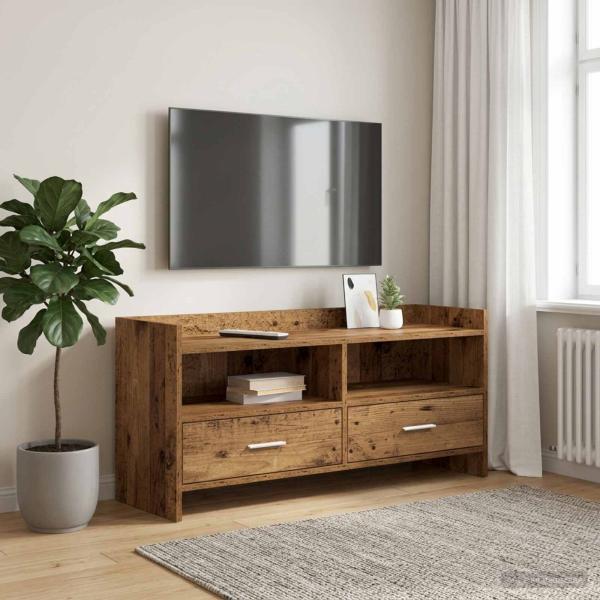 ARDEBO.de - TV-Schränk 100 x 33 x 47 cm Altholz Holzwerkstoff
