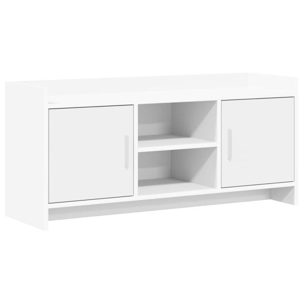 TV-Schränk 102 x 33 x 47 cm Weiß Holzwerkstoff