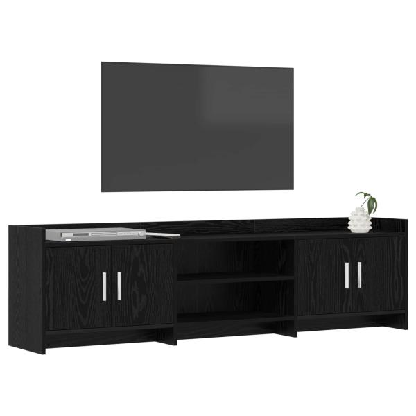 TV-Schränk 168 x 33 x 47 cm Schwarze Eiche Holzwerkstoff