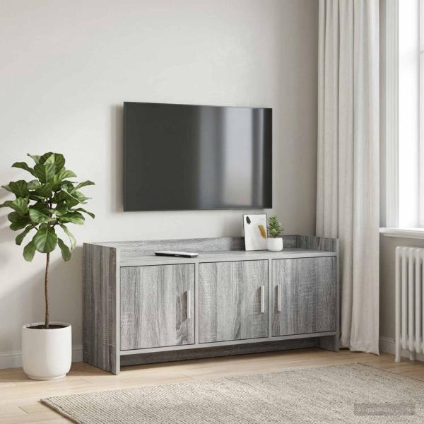 ARDEBO.de - TV-Schränk 102 x 33 x 47 cm Grau Sonoma Holzwerkstoff