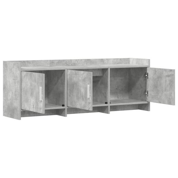 TV-Schränk 130 x 33 x 47 cm Betongrau Holzwerkstoff