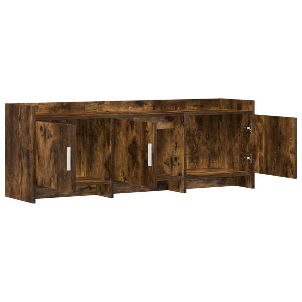 TV-Schränk 130 x 33 x 47 cm Geräucherte Eiche Holzwerkstoff