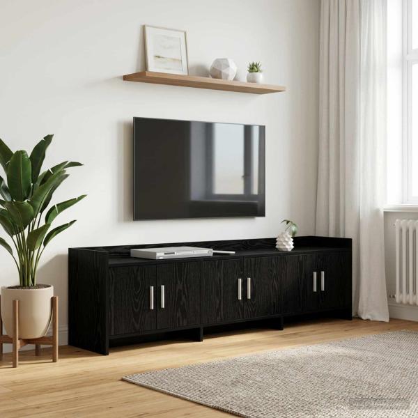 ARDEBO.de - TV-Schränk 168 x 33 x 47 cm Schwarze Eiche Holzwerkstoff