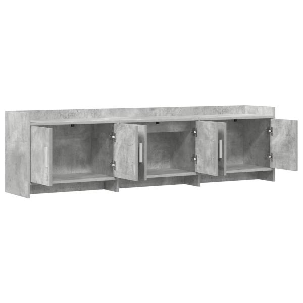 TV-Schränk 168 x 33 x 47 cm Betongrau Holzwerkstoff