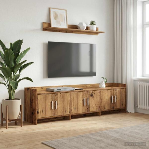 ARDEBO.de - TV-Schränk 168 x 33 x 47 cm Altholz Holzwerkstoff