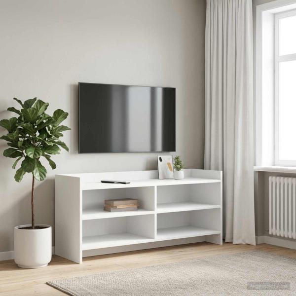 ARDEBO.de - TV-Schränk 100 x 33 x 47 cm Weiß Holzwerkstoff