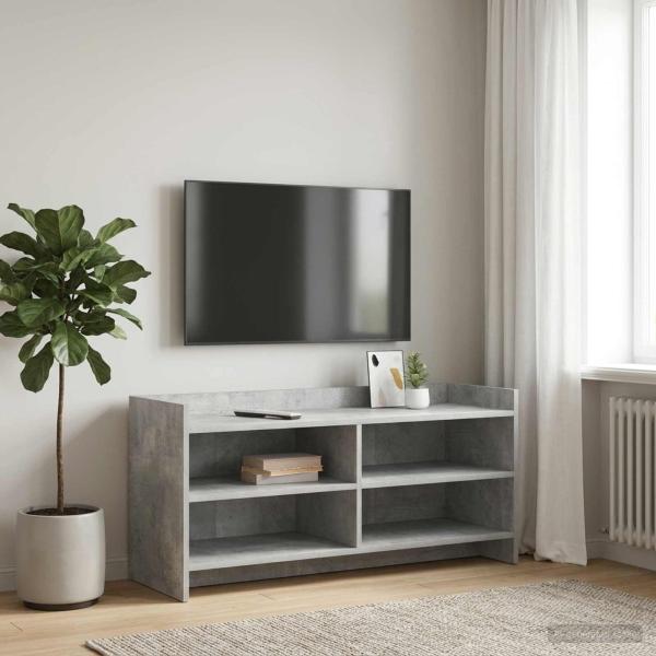 ARDEBO.de - TV-Schränk 100 x 33 x 47 cm Betongrau Holzwerkstoff