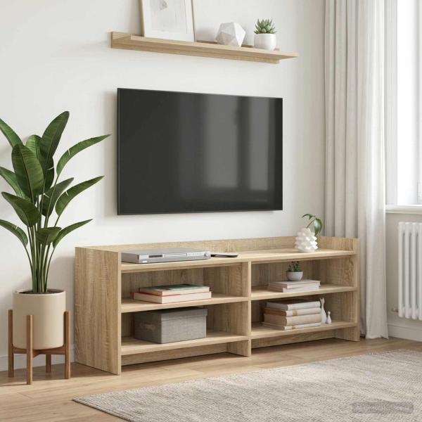ARDEBO.de - TV-Schränk 135 x 33 x 47 cm Sonoma-Eiche Holzwerkstoff