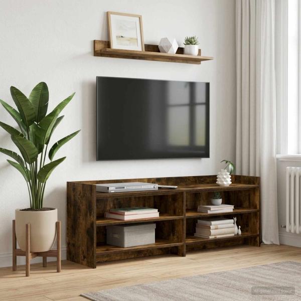 ARDEBO.de - TV-Schränk 135 x 33 x 47 cm Geräucherte Eiche Holzwerkstoff