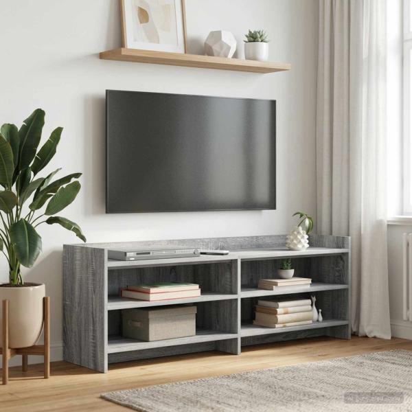 ARDEBO.de - TV-Schränk 135 x 33 x 47 cm Grau Sonoma Holzwerkstoff