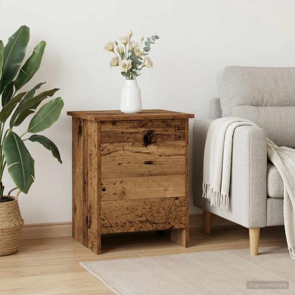 ARDEBO.de - Aufbewahrungstruhe Altholz 40 x 40 x 50 cm Holzwerkstoff