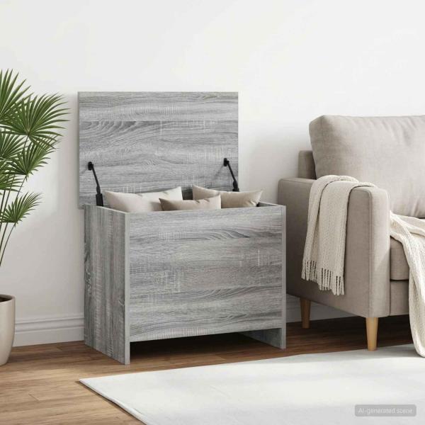 Aufbewahrungstruhe Grau Sonoma 60 x 40 x 50 cm Holzwerkstoff