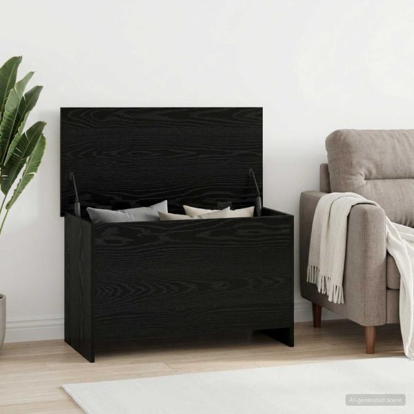 ARDEBO.de - Aufbewahrungstruhe Schwarze Eiche 80 x 40 x 50 cm Holzwerkstoff