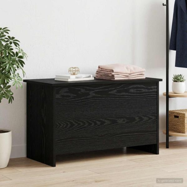 Aufbewahrungstruhe Schwarze Eiche 80 x 40 x 50 cm Holzwerkstoff