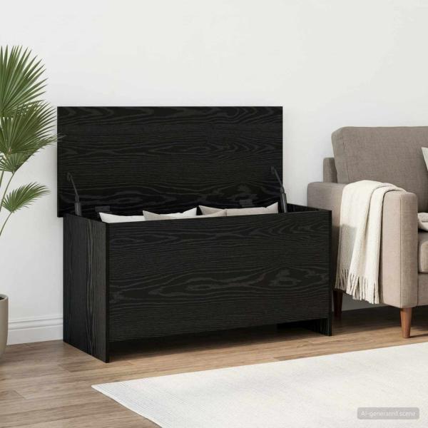 ARDEBO.de - Aufbewahrungstruhe mit Speicher Schwarze Eiche 100 x 40 x 50 cm