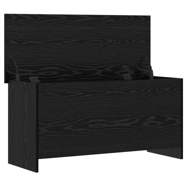 Aufbewahrungstruhe mit Speicher Schwarze Eiche 100 x 40 x 50 cm