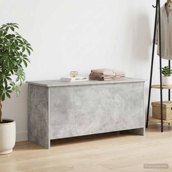 Aufbewahrungstruhe Betongrau 100 x 40 x 50 cm Holzwerkstoff
