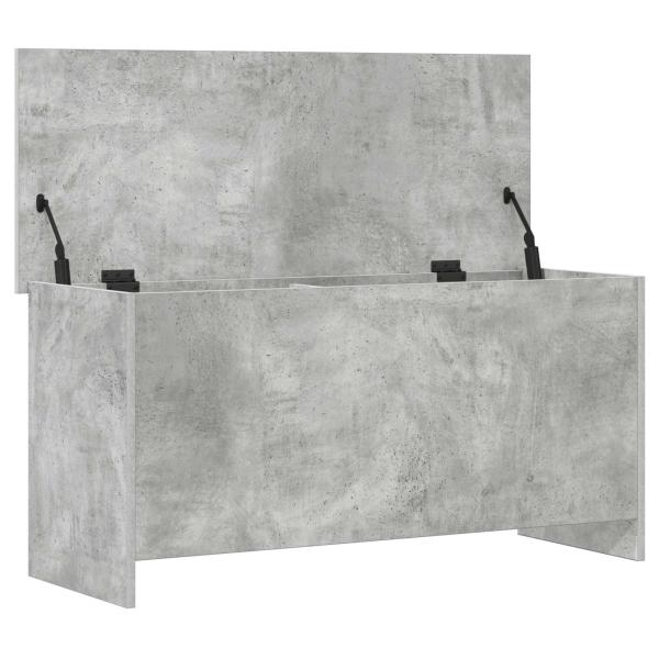 Aufbewahrungstruhe Betongrau 100 x 40 x 50 cm Holzwerkstoff