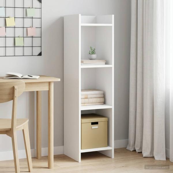ARDEBO.de - Bücherregal Weiß 30 x 30 x 111 cm Holzwerkstoff