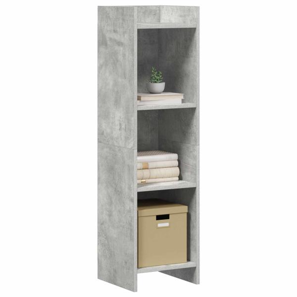 Bücherregal Beton Grau 30 x 30 x 111 cm Holzwerkstoff